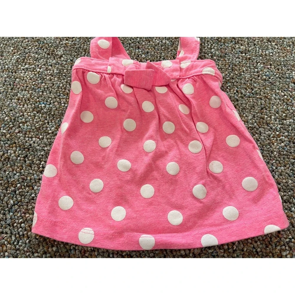 Carter's Pink & White Polkadot Sleeveless Girls Top 6M